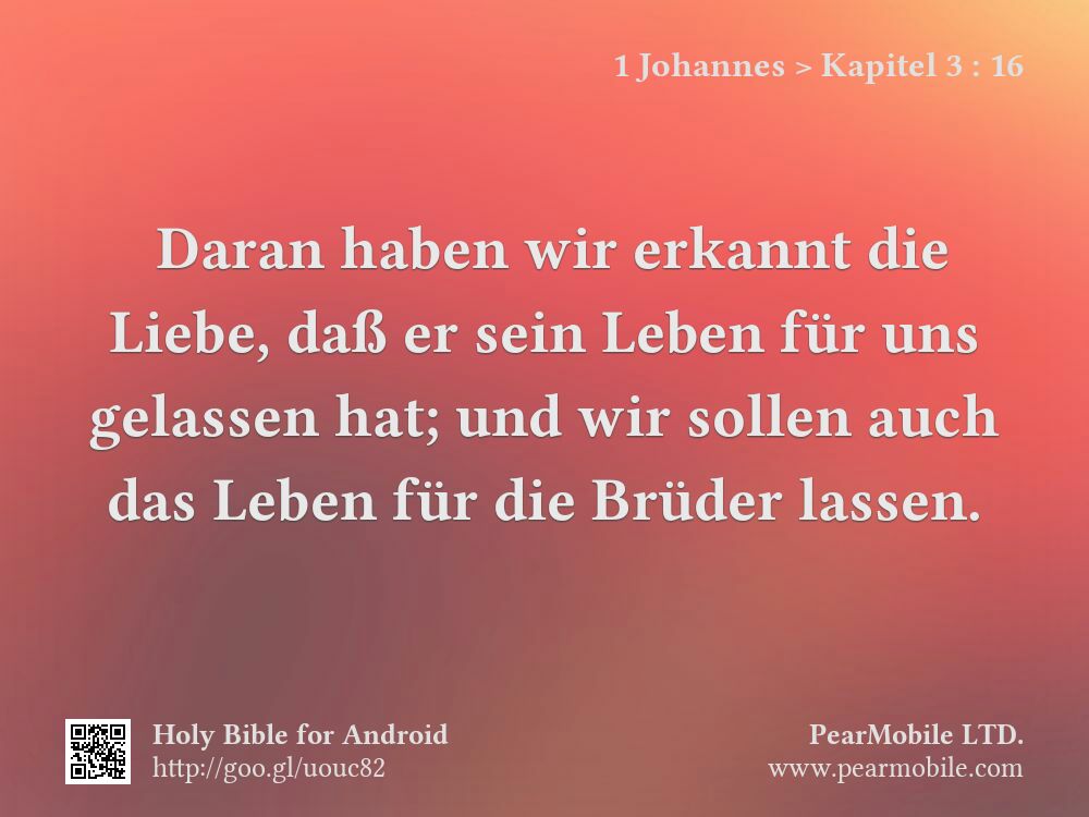 1 Johannes, Kapitel 3:16